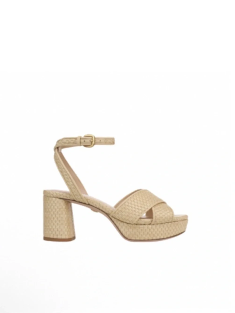 Veronica Beard Danika Raffia Platform Block Heel Sandals Sz 12 summer Resortwear